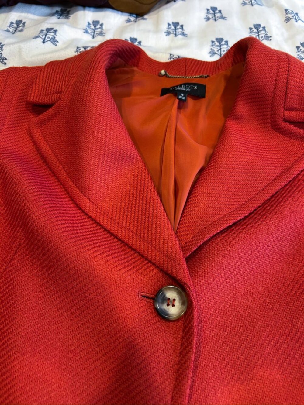 Talbots Wool Blend Blazer Burnt Orange | Size 18 - Picture 2 of 5